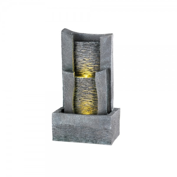 Fuente led de dos gradas para exterior